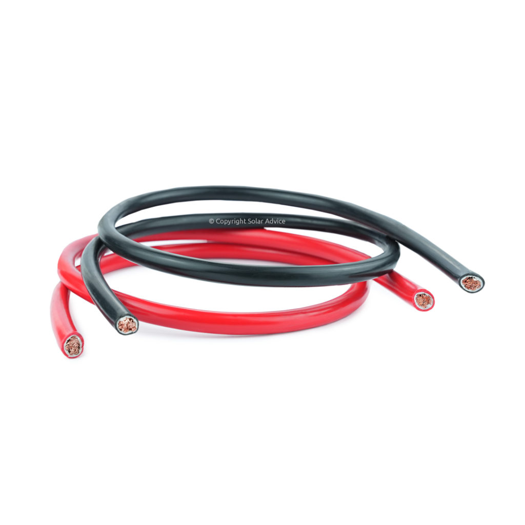 Battery Cable Red & Black 25mm 1M Set