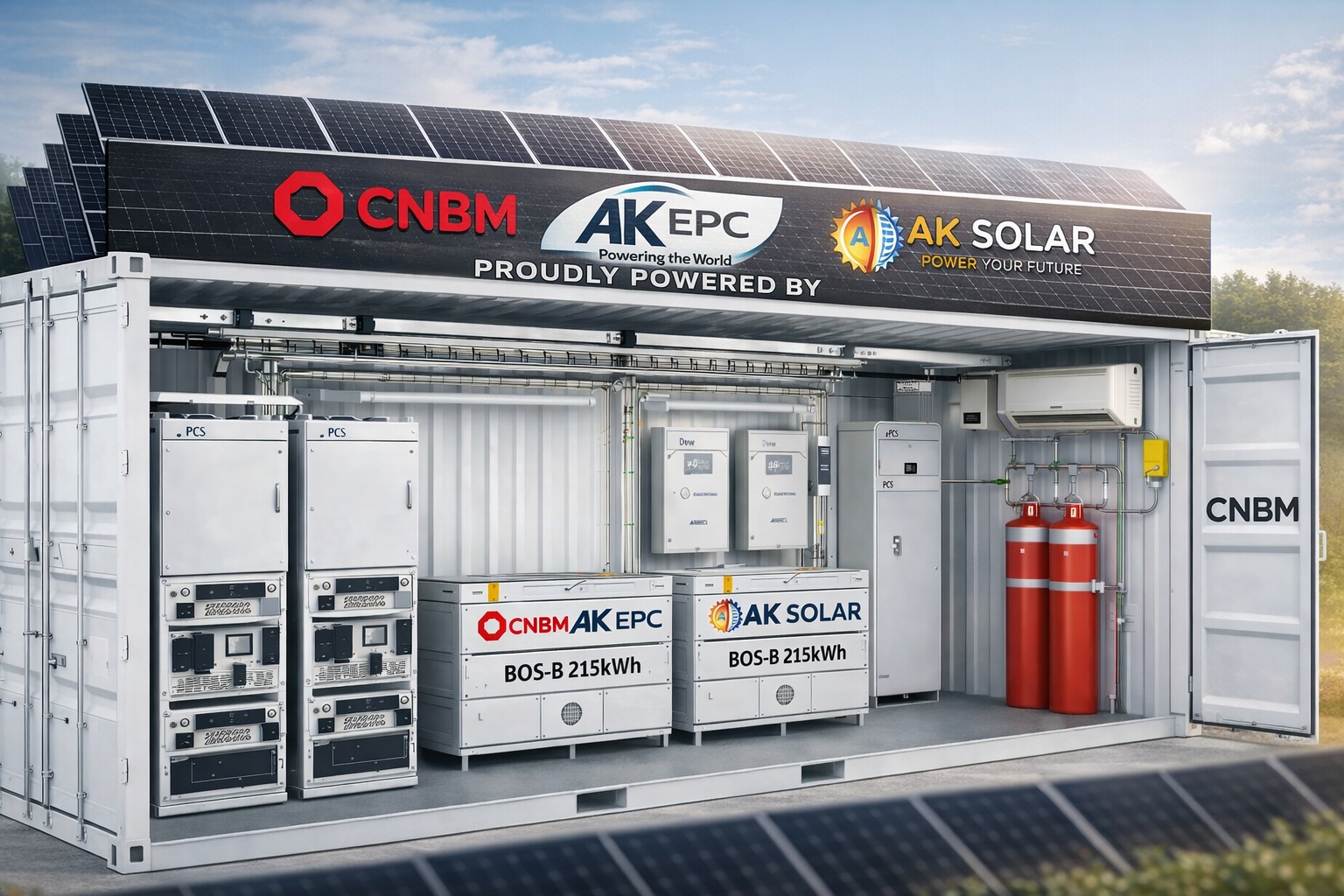 Commercial containerized ESS system for business facilities