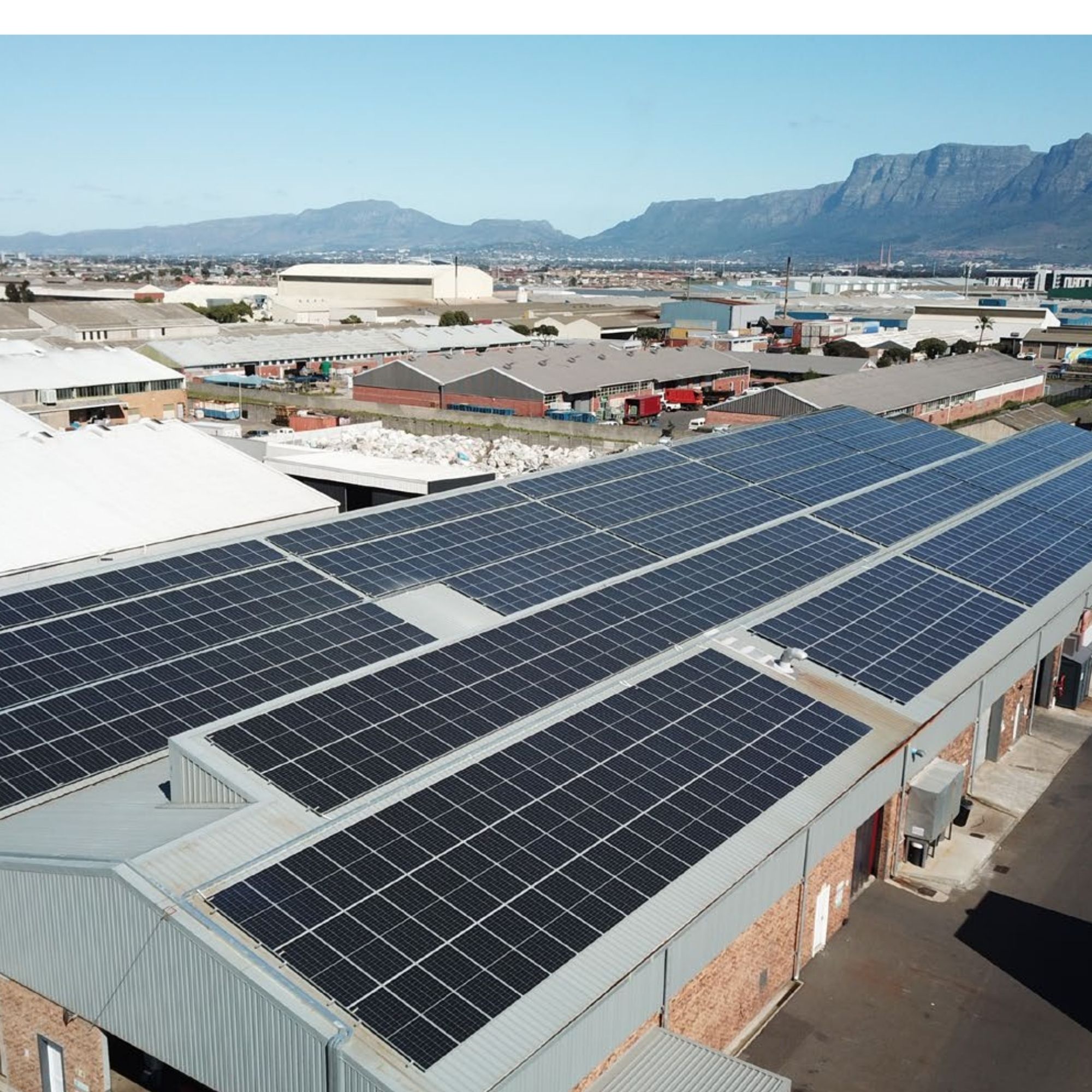 Commercial roof solar panel array