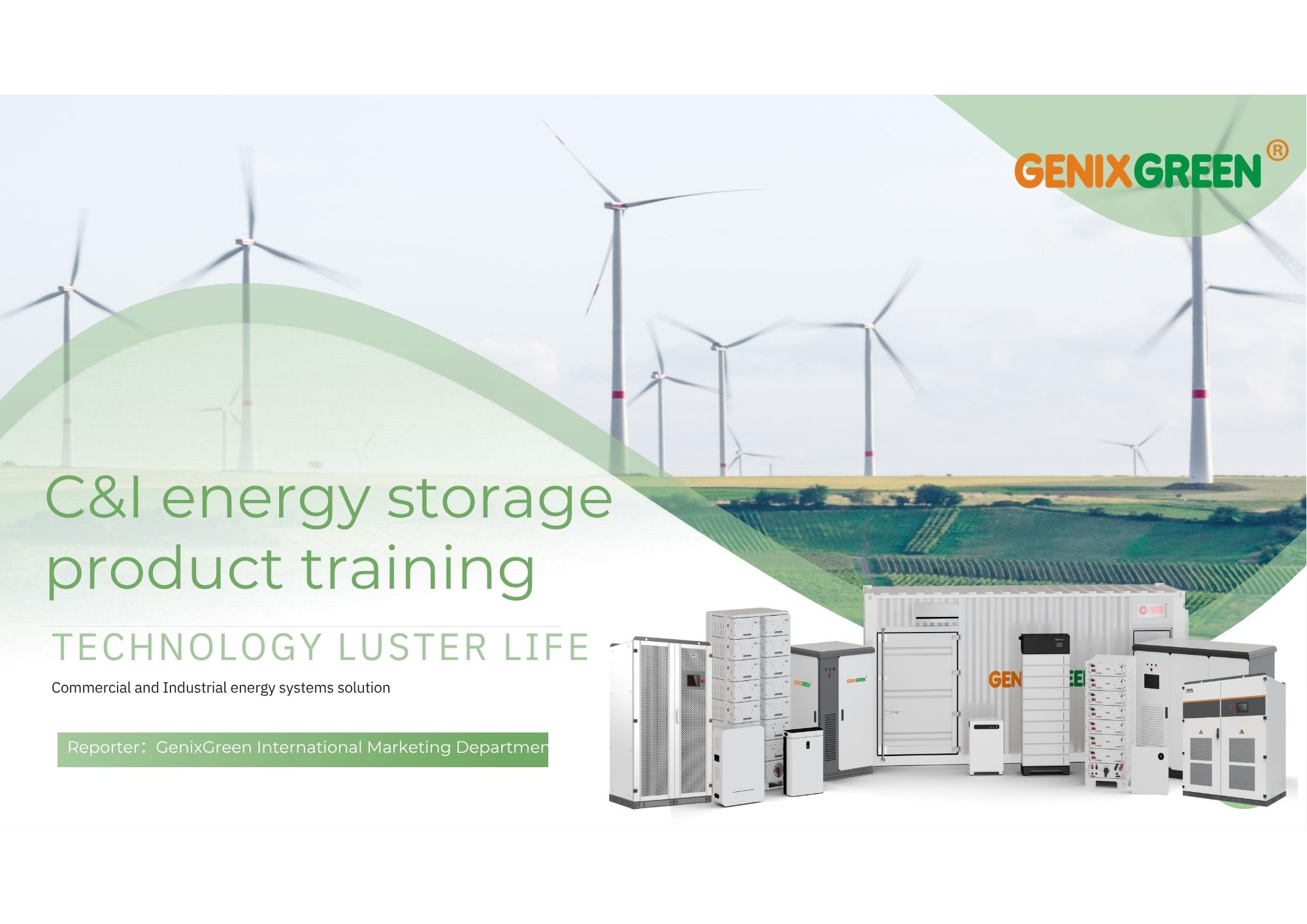 GenixGreen C&I energy storage product training PDF cover